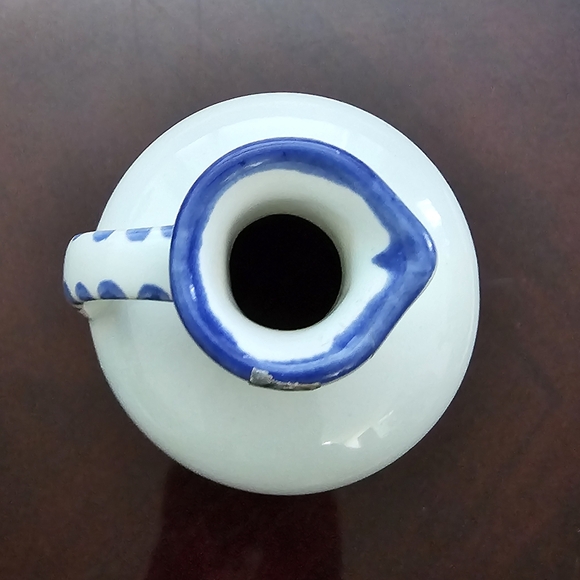 Ulmer Keramik Blue Ceramic Jug / Pitcher | Handpainted | Made in Germany | 0,71 - Picture 6 of 7